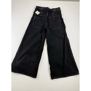 We the Free Black Wide Leg Jeans | Button Fly | Rigid Cotton | NWT | 25” Waist